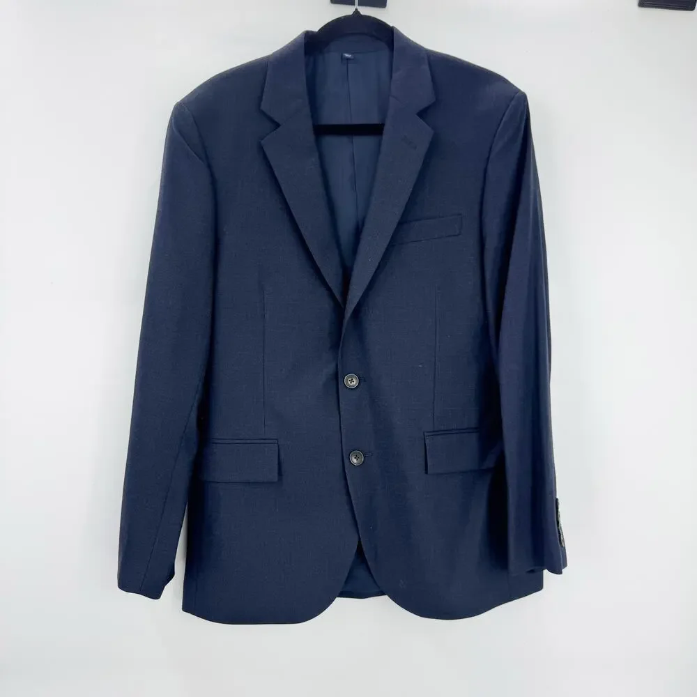 J. Crew Slim-Fit Thompson Worsted Wool Suit Jacket Heather Navy Size 40S NWT